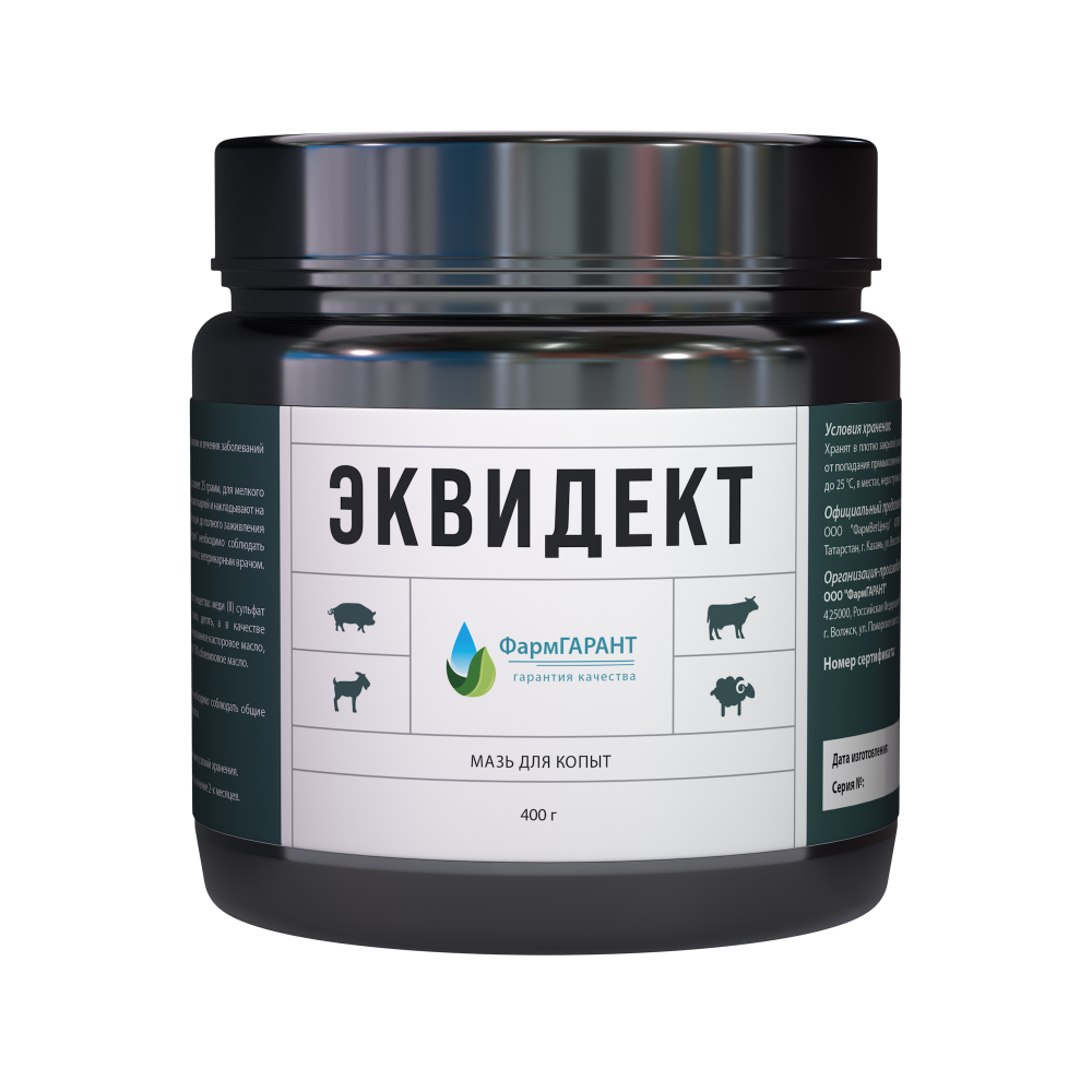 Эквидект (антисептический гель для копыт)  400 гр